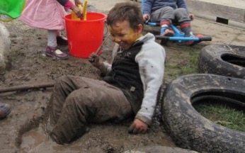 Cale loves mud! By Julie Killick